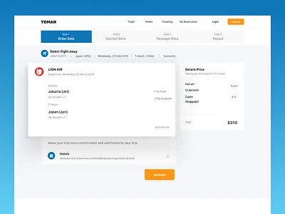 Confirmation Ordering Ticket Page clean flight landing page landingpage reservation ticketing travel ui ux vacations