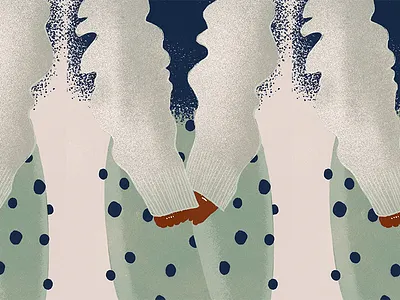 Cold weather doodle 2d colors design fashion illustration