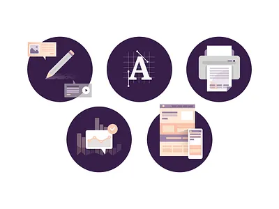 Our services icons icon illustration services web