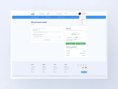 Eternal Trusts blockchain blue trusts uidesign uxdesign webdesign white