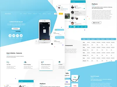 Messaging Token Sale Website design funding sale social token sale ui web website