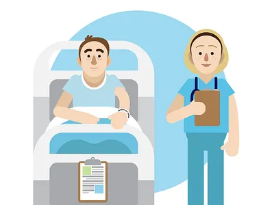 Nurse And Patient branding character design characters design illustration nurse nurses people research vector vector art vectorart vectors