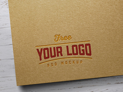 Free Kraft Paper Letterpress Logo Mockup PSD free download free mockup free psd freebie logo mockup mock up mockup mockup psd psd psd mockup