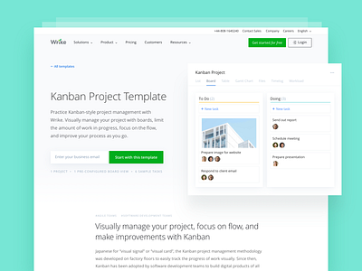 Wrike Templates Gallery — Inner page collaborate landing page screenshot template web design website wrike
