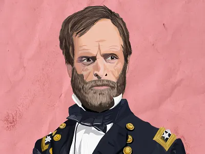Illustration: Gen. William T. Sherman adobe draw adobe illustrator design digital art digital illustration drawing illustration olbap olbap design olbapdesign vector