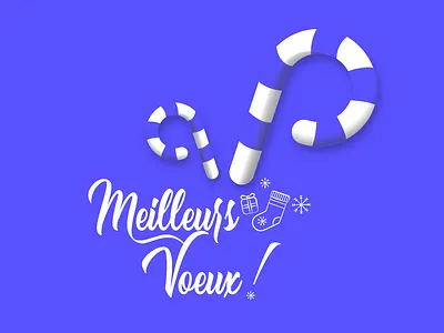 Papernest xMas branding candies candy cane christmas corporate corporate design corporate identity december design flat illustration minimal papernest purple sugar vector xmas