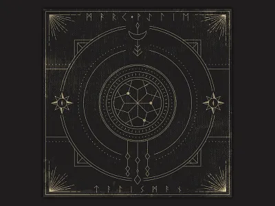 Talisman album art album artwork compass dreamcatcher geometric geometric art geometric design grunge mandala moon music musician nordic runic alphabet talisman