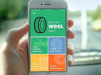 Weel app clean design flat ios iphone mobile ui white