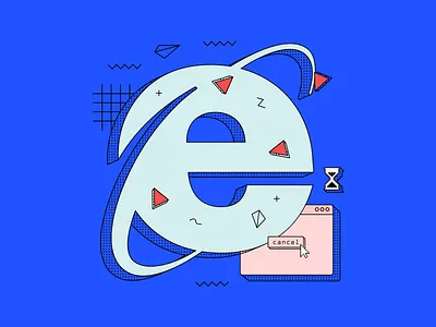 Explorer brasil design design art designer explorer illustration internet microsoft outline trends vector windows