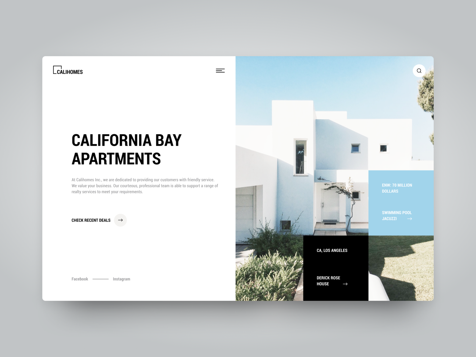 Example of Realty home page