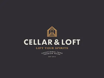 Cellar & Loft bar brand branding church kansas city kearney logo restaurant wine wine cellar