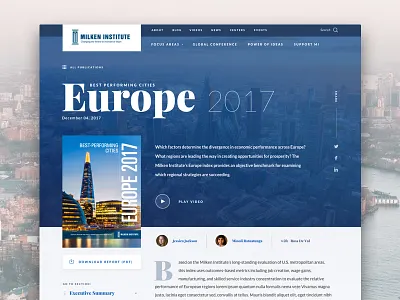 Milken Institute Report long form reports ui website