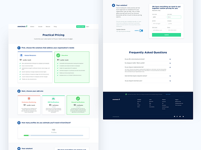 Evercheck pricing cheerful colorful web design evercheck faq healthcare pricing pricing page pricing table selector steps web design