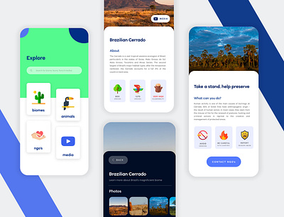 Brazilian Awareness - UI app application brazil clean education interface learning logo mobile nature ui ux