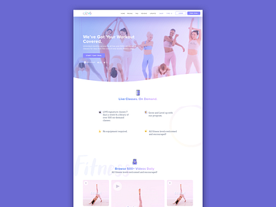 Fitness Landing Page Design landing page ui