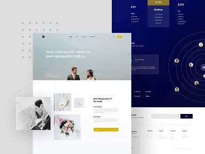 Wedding Website app dahsboard ecommerce engagement event organizer gold image landing page layout lifu studio minimalist party photography price ui ui ux web app web design website wedding