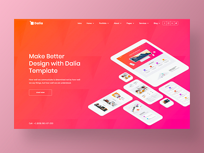 Dalia – UI Kit Website Template agency app branding business corporate design homepage interaction landing minimal shop site typography ui ui kit ux web webdesign webflow website