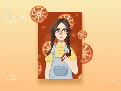 illustrations girl character design girl illustration ui web