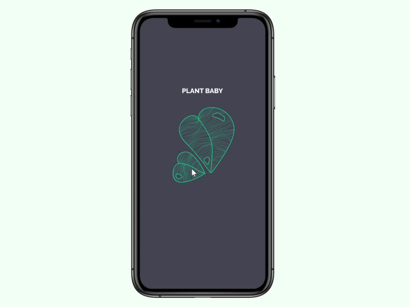 Plant Baby app color design digital illustration invisionstudio motion ui userexperience ux