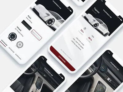 Mobile Vehicle Configurator branding car configurator interaction iphonex mobile app mobile app design mobile ui ui ux