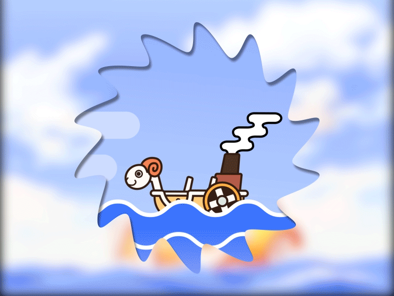 Motion Beast - Lesson 3 ae after effects animate animation anime boat design illustration manga motion design motion design school ocean one piece pirate sail ship vector