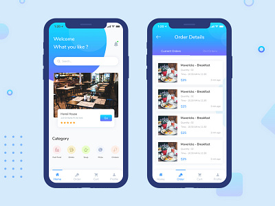 Food App Design mobile application ui ux design