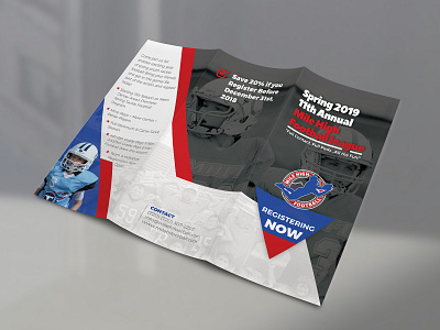 Mile High Football League advertise advertisement branding brochure brochure design brochure layout brochure mockup brochure template design illustration typography