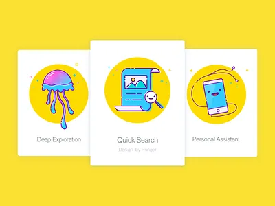 Guide Pages app card deep graphic icon interface intro iphone search ui uidesign