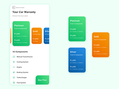 Warranty Plans buy car card cards components engine mobile plan premimum plan ui warranty