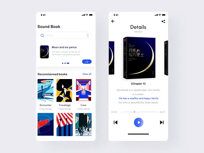 Voice reading App dribbble ui voice reading 中央 商标 图标 帐户 应用 应用程序设计 插图 概念上的 概念设计 活动流 设计