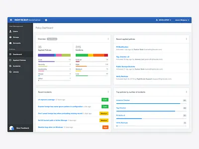 A Simple Dashboard cards charts dashboad list lists navigation product design progress progressbar ui