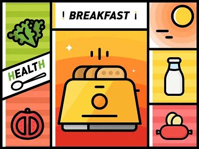 Wonderful Day - breakfast design illustration ui 向量 图标 插图 设计