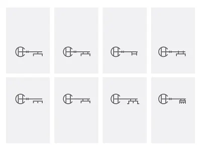 CH + key ch character combine design key keys letter letters lines logo monogram symbol