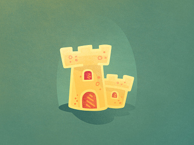 Sand Castle beach doodle hand drawn icon design illustration illustrator kids sand castle