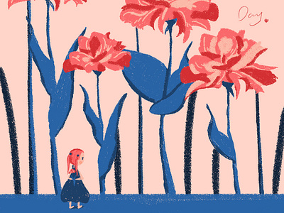 mother‘s day 2019 drawing flowers girl mothers day