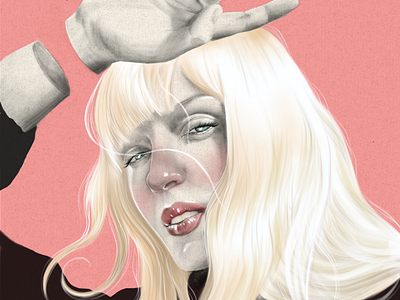 Karina digital illustration art blond bolis cover book dibujo digital editorial hair illustration ipad pro portrait procreate retrato