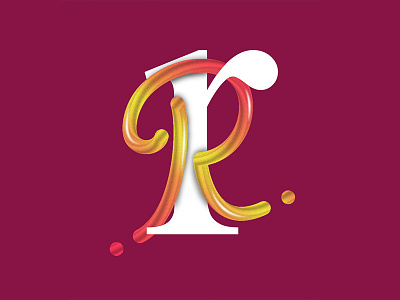 36 Days of Type: R 36days r 36daysoftype 3d design illustration illustrator interlaced letter lettering photoshop type typography