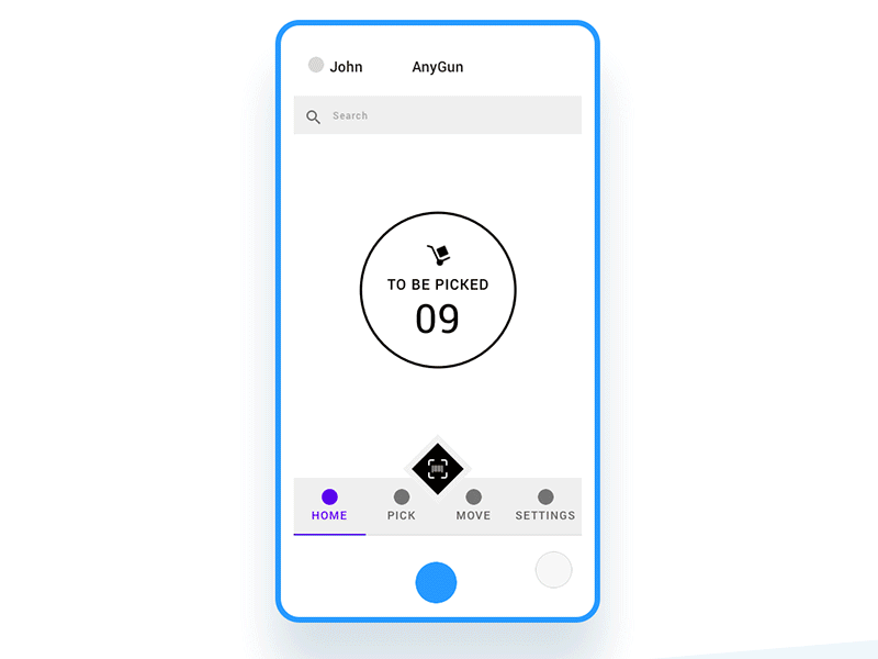 Rapid prototype flow gif inventory management iventory loop mobile ui mobile uiux motion design principle prototype animation rapid prototyping scanner ux wireframe