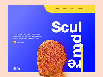 Evolution Human Design Landing Page branding clean colors desktop evolution landingpage layout minimal news sculpture typography uiux vibrant