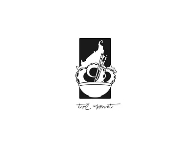 TaeQarnit chopsticks design logo octopus soup thai vector