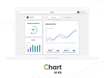 Maintenance management overview bar chart circle dashboard free legend linear progress sketch web