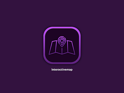 Interactive Map Icon app design icon logo vector