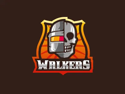 Skul badge branding e sport esport gamer icon identity illustration logo logotype mascot skull sport vector