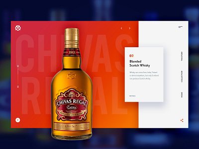 Chivas Regal banner banner inspiration design flat grid homepage layout logo minimalist next slide photoshop search menu slider concept template design theme design ui uiux user interface design web whisky