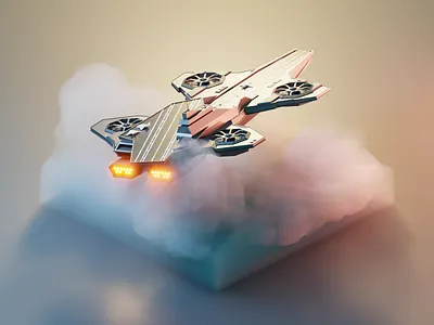 Avengers Helicarrier 3d avengers blender design diorama fanart helicarrier illustration isometric low poly lowpoly lowpolyart marvel model render