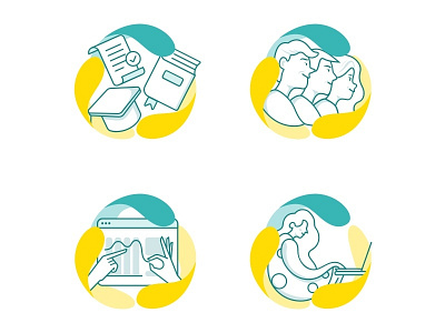 Working Conditions 👨🏻‍💻 design education flat flat design icon illustration interaction interdisciplinarity job logo team training ui ui design ux ux design vector web working