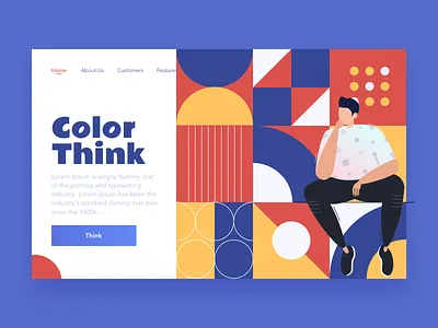 Think Your Color Palette circle color design illustration people think ui