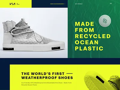 Promo Website for Eco-Friendly Shoes bright colors data visualization environment experience experiment experimental green grid innovative layout neat composition product progressive promo website recycle startup ui ux web design whitespace utilization zajno