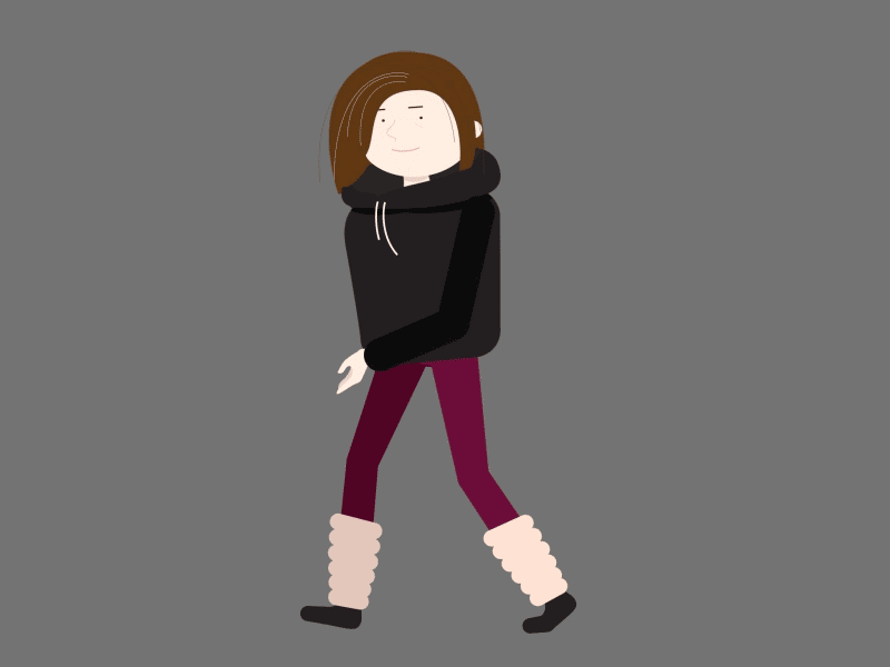Walk cycle 2d animation after affects animation character duik duik bassel motion walkcycle