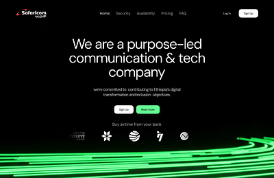 Safaricom Ethiopia website design